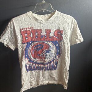 Buffalo Bills Vintage White NFL Graphic T-Shirt